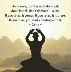 Don't seek for the 5th Dimension, relax into it.